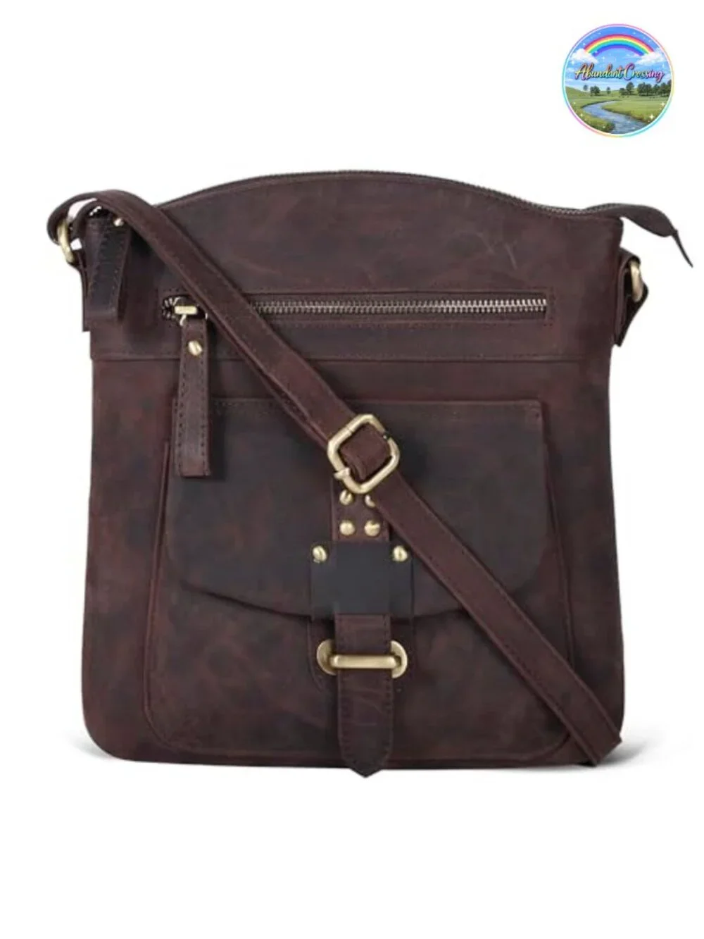 Genuine Leather Crossbody Bag for Women, Adjustable Strap, Tassel, Premium